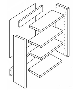 WCS00H6 Yläkaappi - valkoinen, 562x600x163